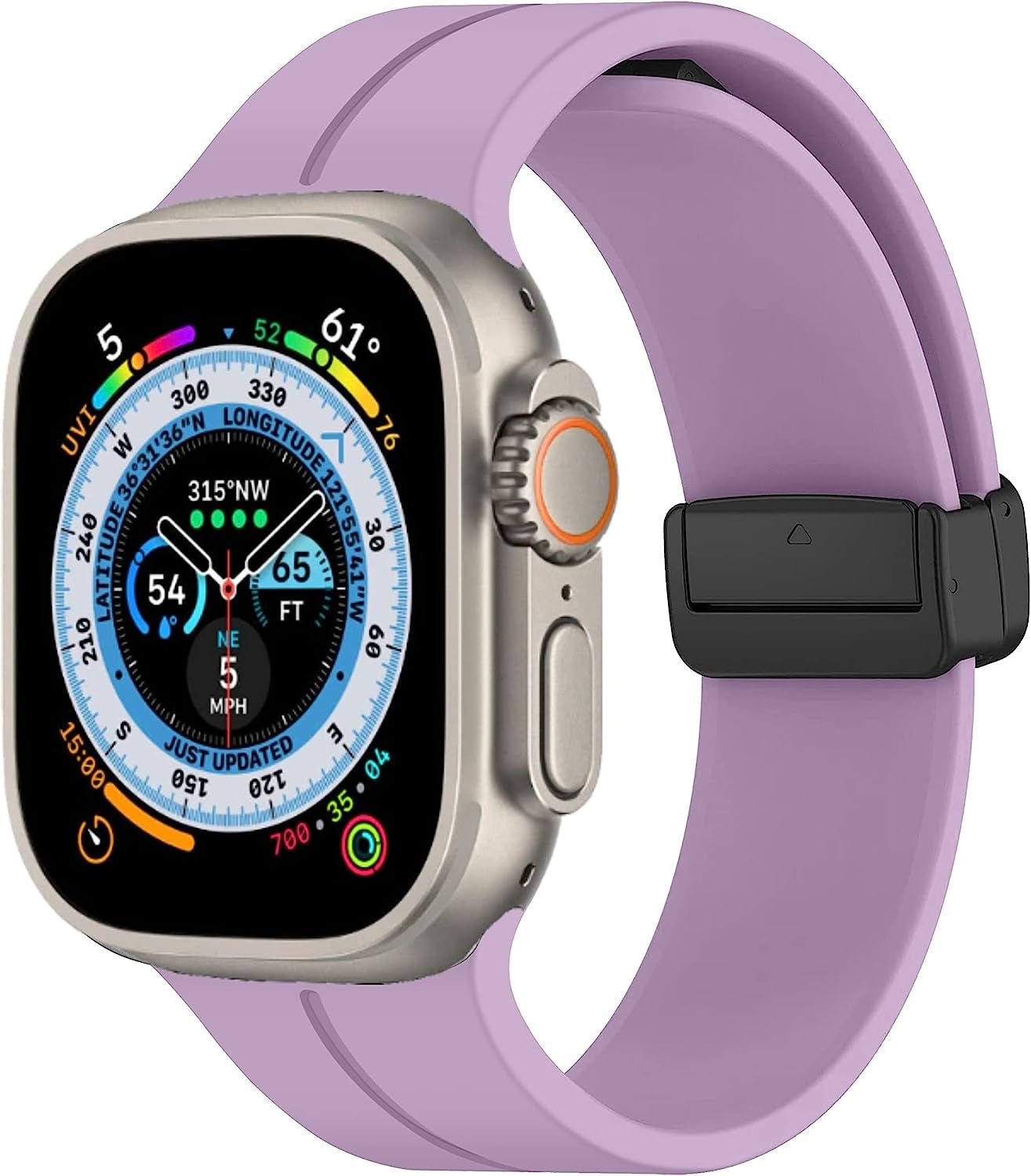 For Apple Watch Band 41Mm 40Mm 38Mm Women Men, Iwatch Bands Silicone Magnetic Bracelet Wristband Sport Band for Apple Watch Series 8 7 Series SE 2Nd Generation SE 6 5 4 3 2 1 Strap  SOLOLUP Purple 42/44/45/49mm 