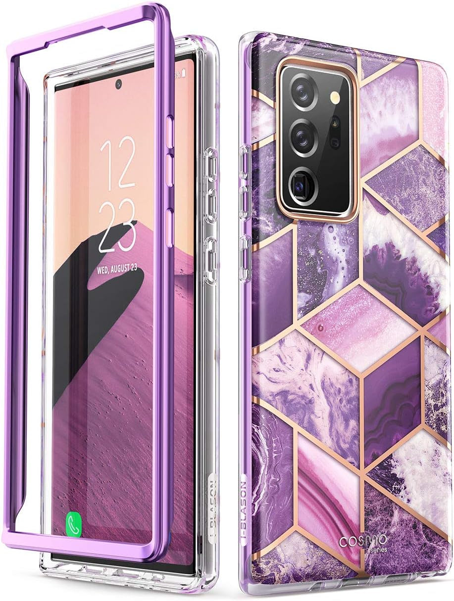 I-Blason Cosmo Series Protective Bumper Case for Galaxy Note 20 Ultra (2020 Release), Marble Ocean  i-Blason LLC Ameth  