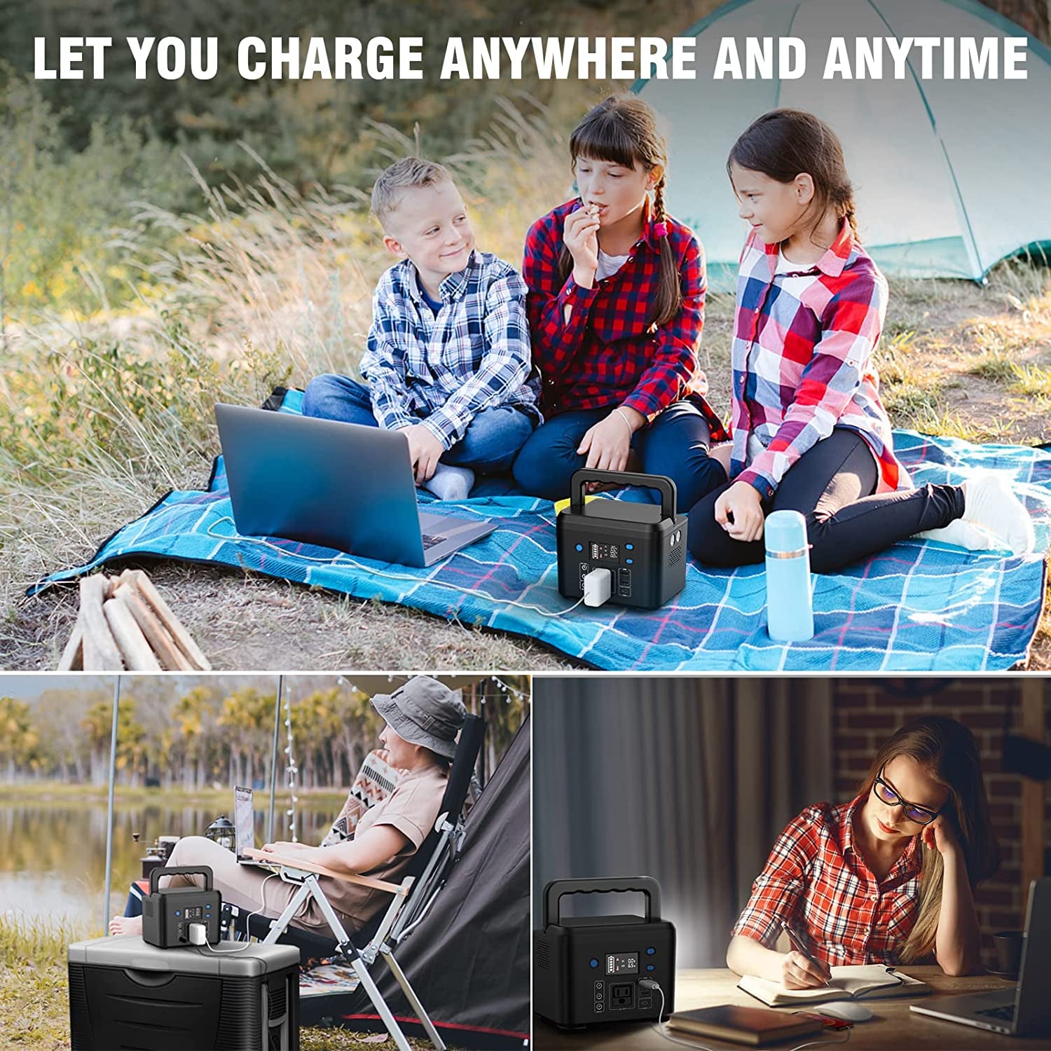 200W Portable Power Station, Powkey 120Wh/33,000Mah Power Bank with AC Outlet, 110V 6 Outputs Power Generator External Battery Pack with LED Light for Home Use and Outdoor Camping  Hengke Energy(GuangDong) Co., Ltd   