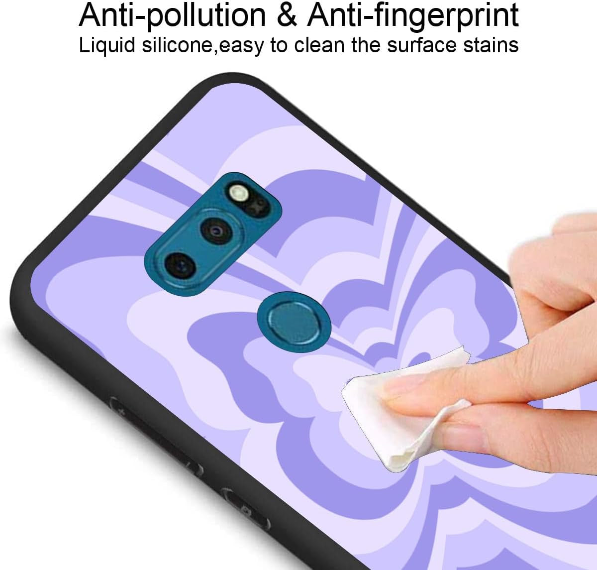 Zaztify Phone Case for LG V30/V30S Thinq/V35 Thinq/V30S+ Thinq/V35+ Thinq/V30+, Purple Butterfly Swirl Incline Coffee Latte Valentine Color Block Shockproof Protective Thin Soft Cover Shell  zaztify   