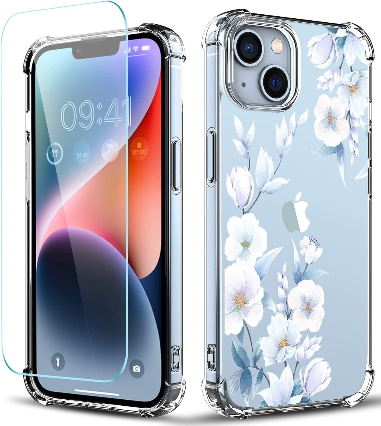 YOYORI Compatible with Iphone 14 Case Clear[With Screen Protector], Transparent Shockproof Protective Soft TPU Bumper Cover 6.1 Inch 2022  YOYORI i14-31  