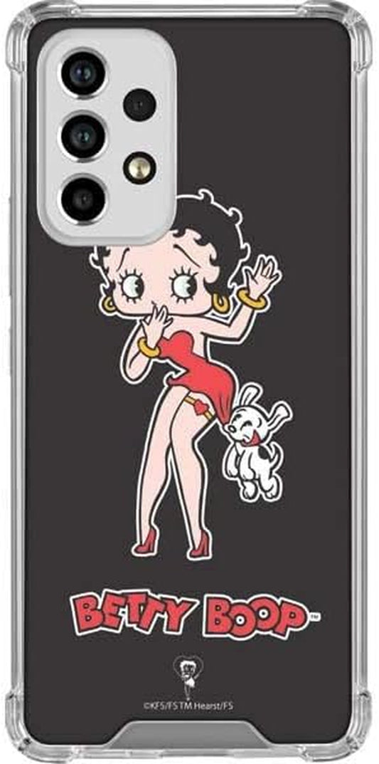 Skinit Clear Phone Case Compatible with Samsung Galaxy A53 5G - Officially Licensed Betty Boop Betty Boop & Puppy Design  Skinit   