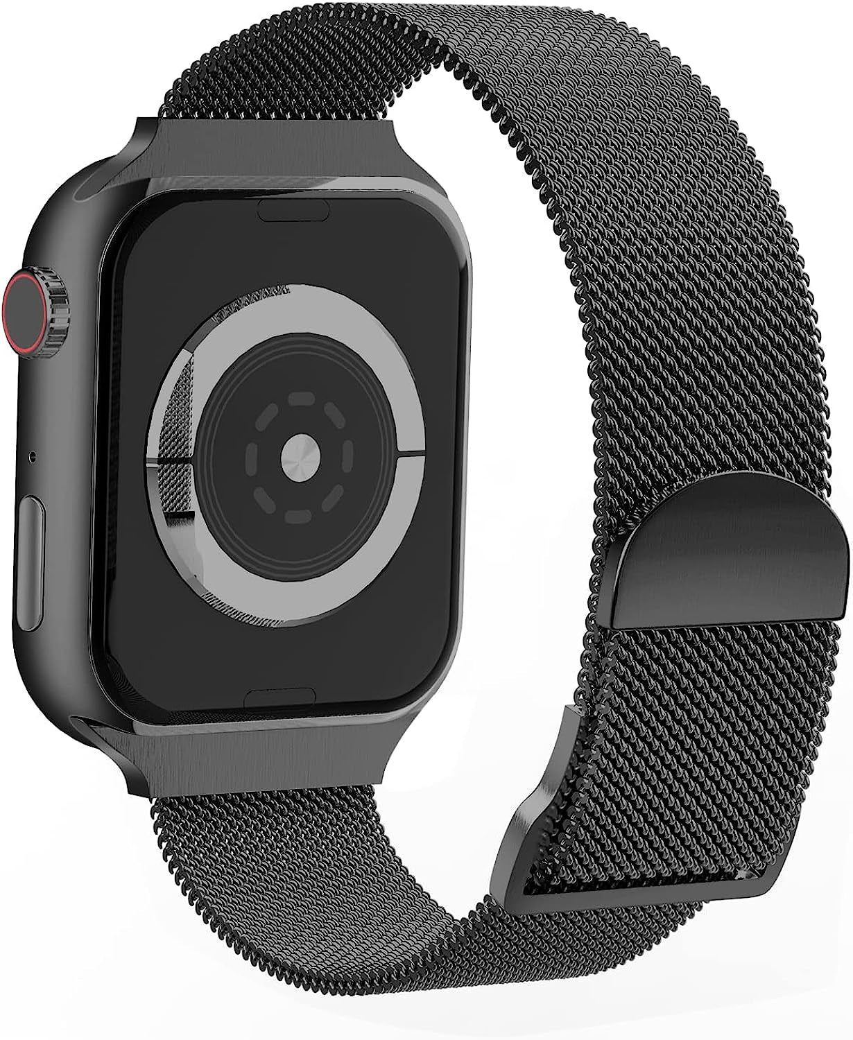 Magnetic Mesh Metal Bands Compatible with Apple Watch Band 38Mm 40Mm 41Mm 42Mm 44Mm 45Mm 49Mm for Milanese Sport Clasp Loop Strap Women Men for Iwatch Series 8 7 SE 6 5 4 3 2 1  HYRUNHX Black 42/44/45mm 