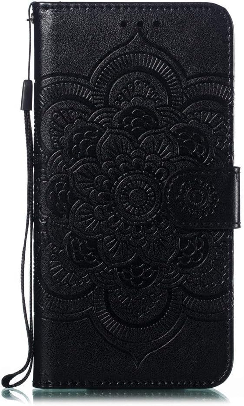 Asdsinfor LG G8 Case Full Stylish Advanced Embossing Wallet Case Credit Cards Slot with Stand for PU Leather Shockproof Flip Magnetic Case for LG G8 / G8S / G8 Thinq Sunflower Black LD  Asdsinfor   