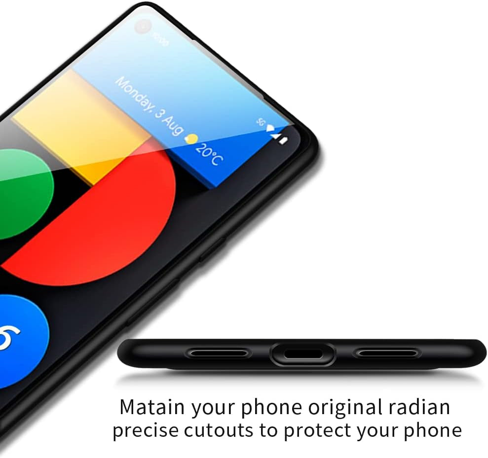 X-Level Google Pixel 6 Case Ultra-Thin Slim Fit [Guardian Series] Phone Cases Soft Flexible TPU Matte Finish Coating Light Protective Back Cover for Pixel 6-Black  X-level   