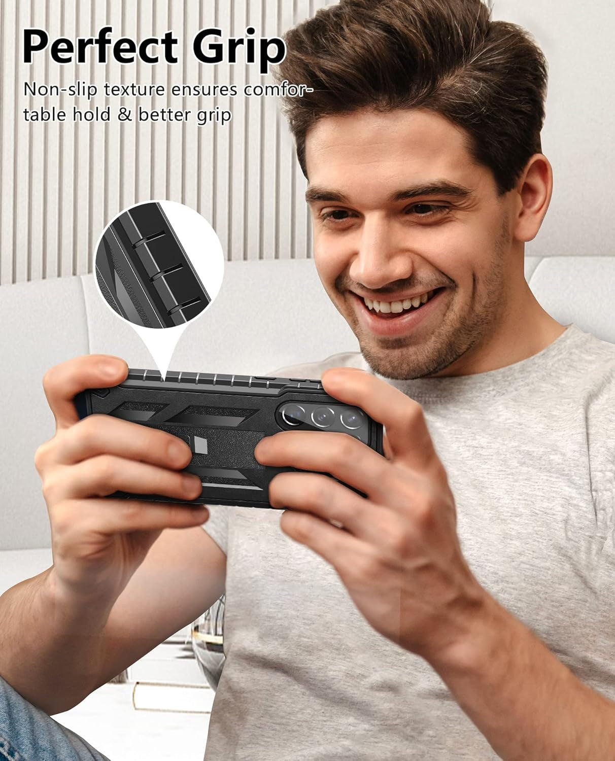 FNTCASE for Samsung Galaxy S22 Ultra Case: Built-In Screen Protector & Kickstand Full-Body Dual Layer Rugged Military Grade Shockproof Protection Heavy Duty Protective Phone Cover 5G-Black  FNTCASE   