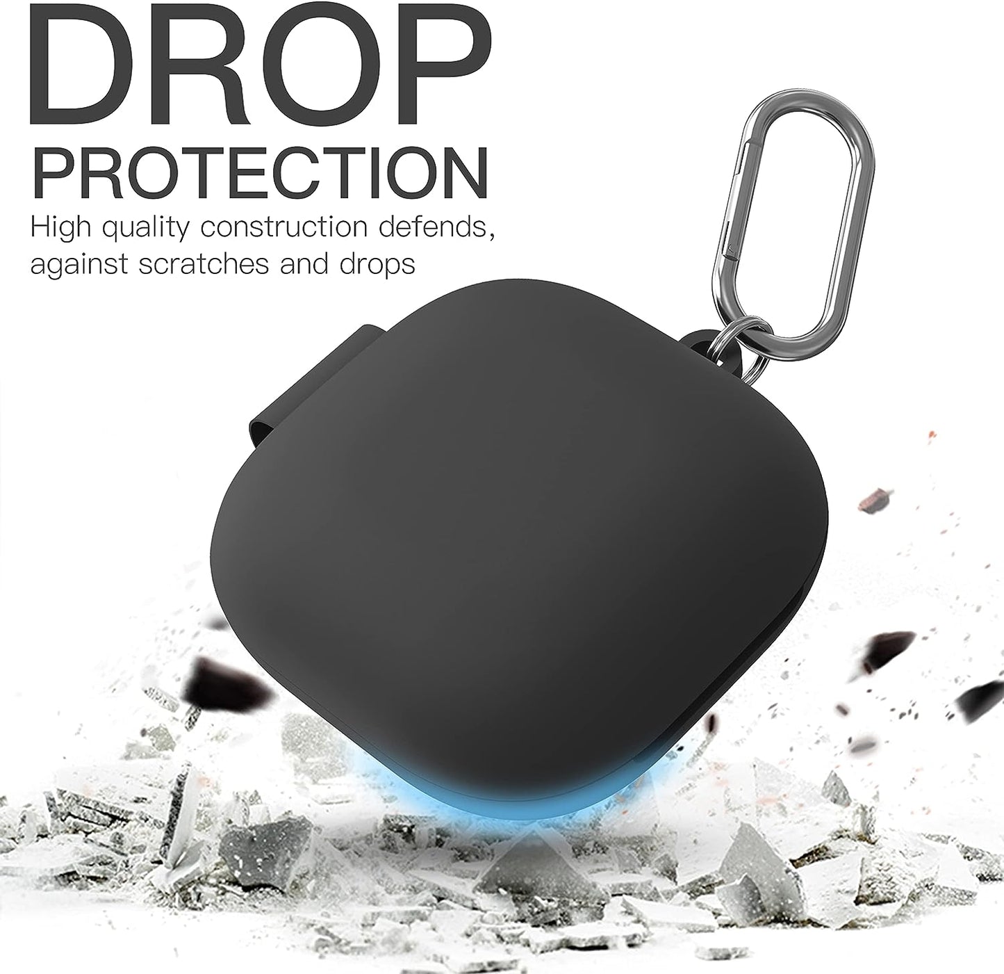 Damonlight Case for Beats Fit Pro Silicone Protective Case Cover (Black)  DamonnLight   