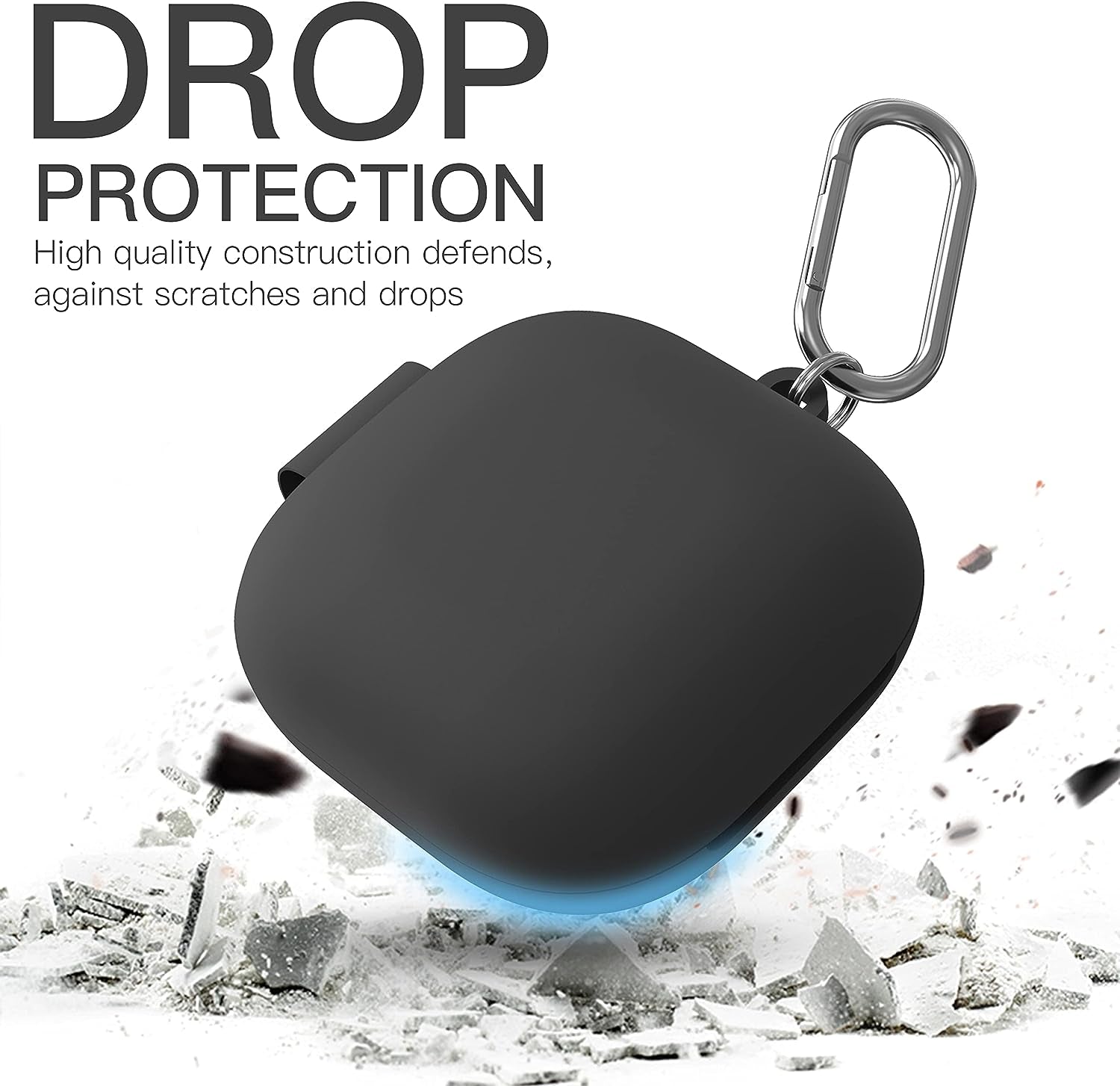 Damonlight Case for Beats Fit Pro Silicone Protective Case Cover (Black)  DamonnLight   