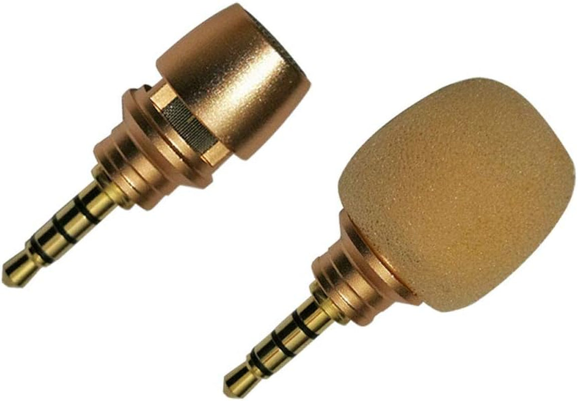CANFON Mini Condenser Microphone with High Sensitivity for Phone Ios Iphone Iphone X 8 7 6 Ipad Podcast Youtube Facebook Livestream (3.5Mm TRRS) (Black)  CANFON Gold  