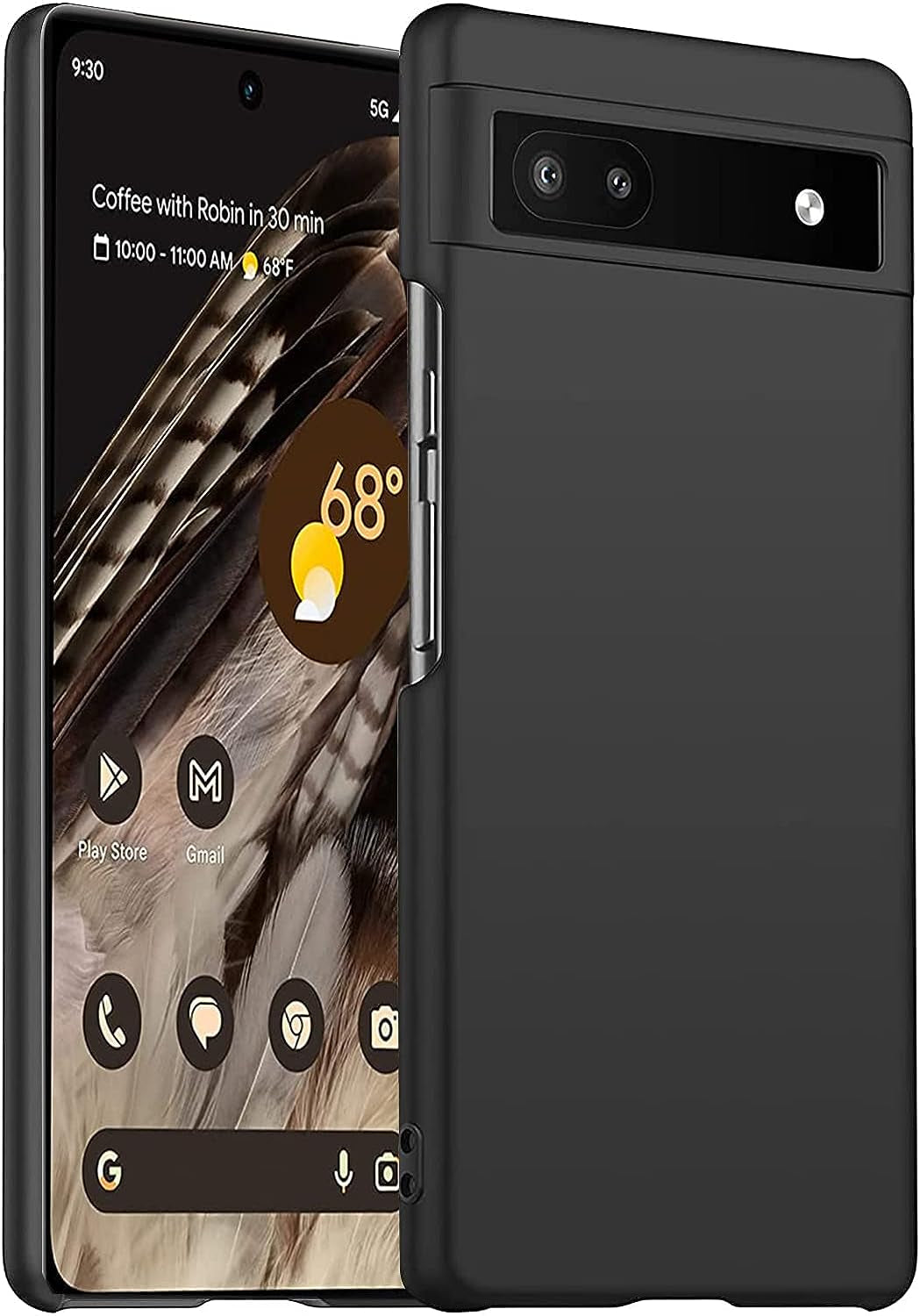 [1+1 Pack] Miimall Compatible for Google Pixel Buds A-Series Case + Google Pixel 6A Case, Ultra-Thin Back Cover for Pixel 6A 2022, Silicone with Keychain Cover Case for Pixel Buds A-Series(Mint Green)  Miimall Black Pixel 7A 