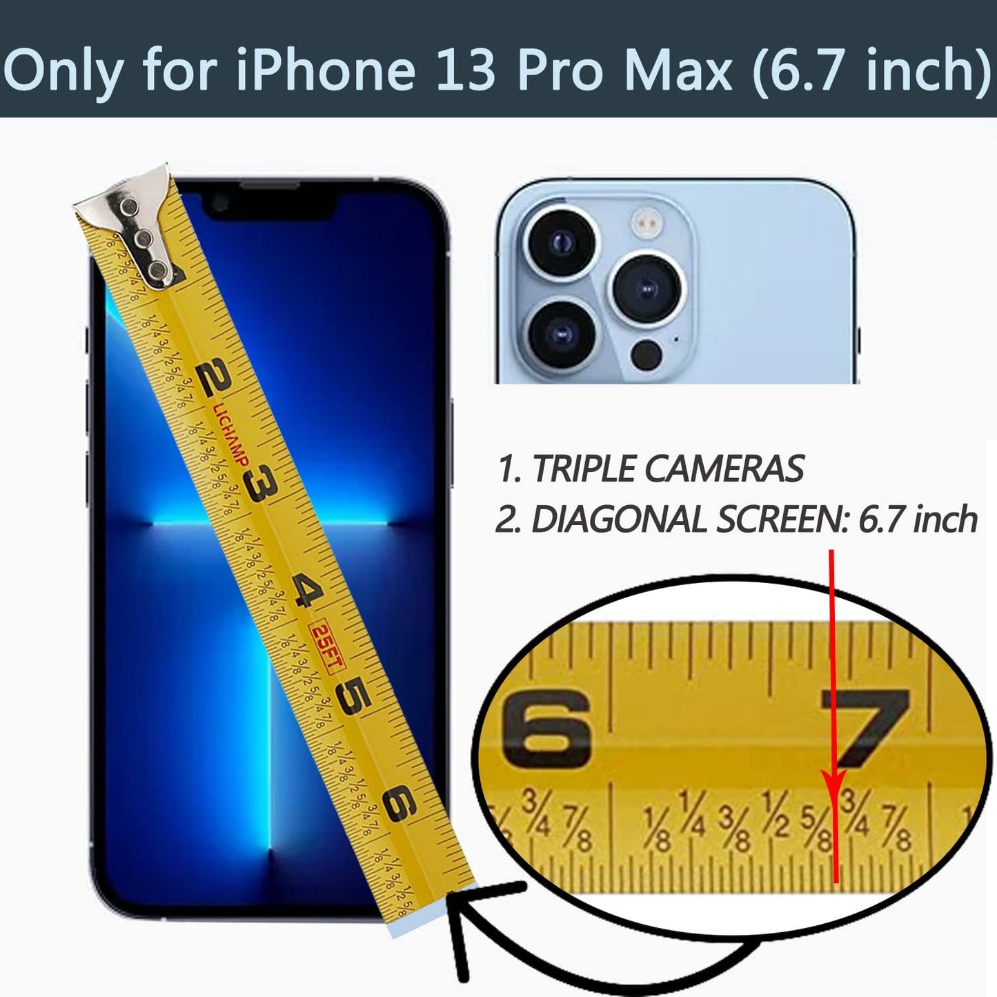 LAMEEKU Magsafe Wallet Case Compatible with Iphone 13 Pro Max with Crossbody, Leather Case with Card Holder 360°Rotation Ring Kickstand Cover with Mirror Designed for Iphone 13 Pro Max 6.7'' Beige  LAMEEKU   