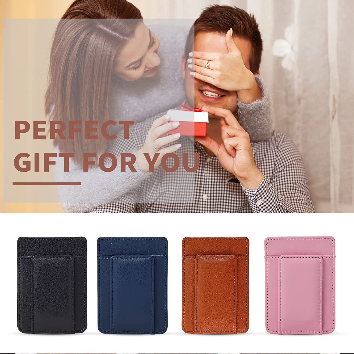 Morojular Leather Wallet for Apple Magsafe, Magsafe Wallet and Magnetic Card Holder, Compatible with Iphone 14/13/12 Series, Max 5 Cards, Money Clip, Not Compatible with Iphone Mini Black  Morojular   