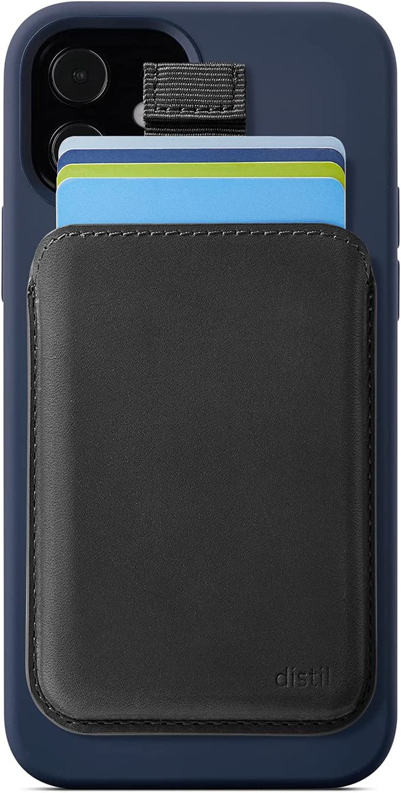 Distil Union Wally Junior | Apple Magsafe-Compatible Wallet, Leather Card Holder for Iphone, with Quick Access Pull-Tab  Distil Union   