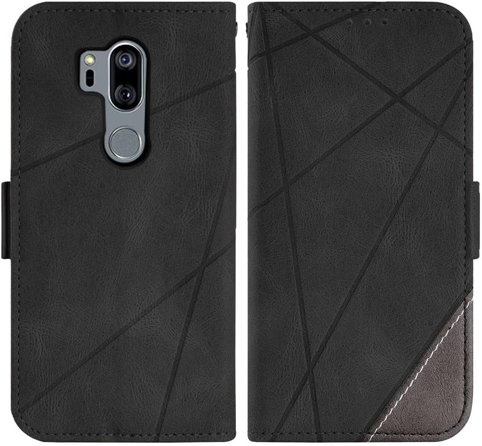 Asuwish Compatible with LG G7 Thinq Wallet Case and Tempered Glass Screen Protector Flip Cover Card Holder Cell Phone Cases for LGG7 One G 7 plus LG7 Fit Lg7Thinq 7G Thin Q G7+ G7Thinq Lgg7Thinq Black  Asuwish   
