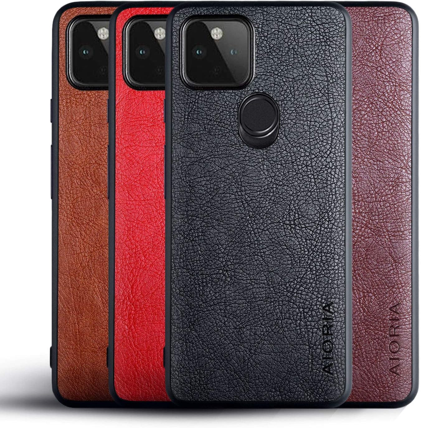 AIORIA for Google Pixel 4A 5G Case (Not Fit 4A 4G), 6.2 Inch Premium PU Leather Cover Retro Business Design Full Protective Case for Google Pixel 4A 5G (Coffee)  AIORIA   