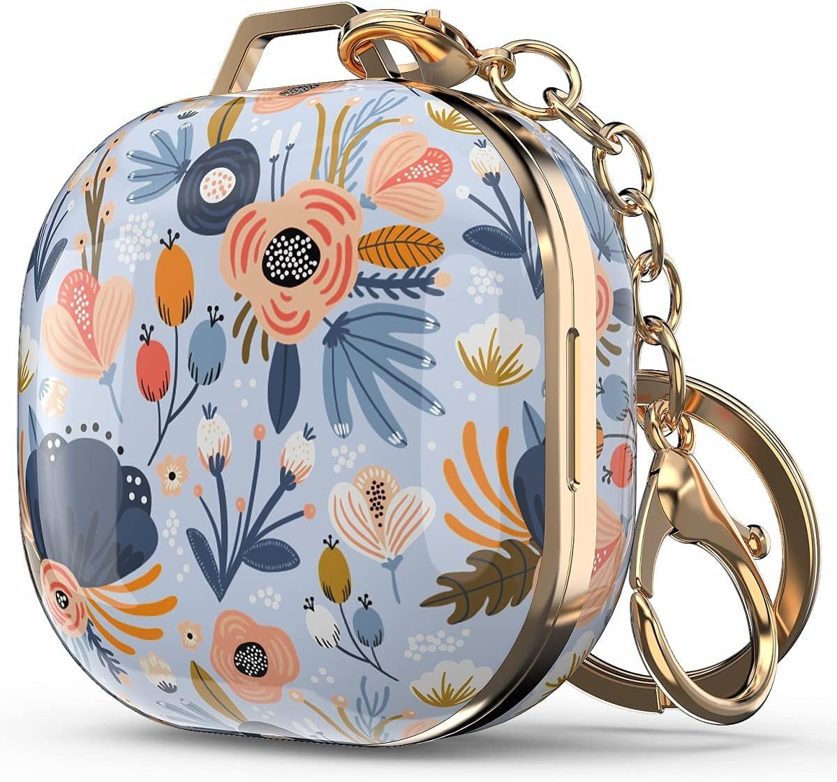 Wenew Case for Galaxy Buds 2 Pro/Galaxy Buds Pro/Galaxy Buds 2 / Galaxy Buds Live, Cute Pattern Hard Shell with Clip for Women Men Girls Kids (Blue)  wenew   