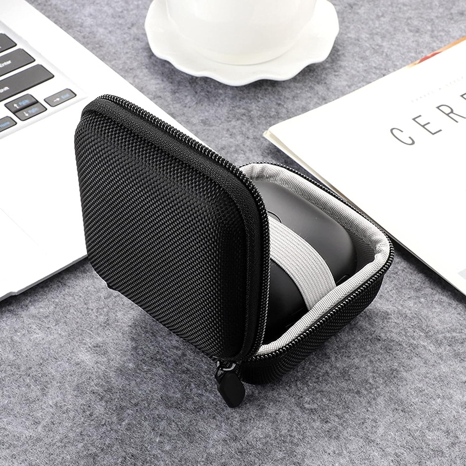 Schicj133Mm Fast Charging Cord Charger - Shockproof Hard EVA Wireless Earphone Storage Pouch Case Compatible with Powerbeats Pro/3 - Black  schicj133mm   