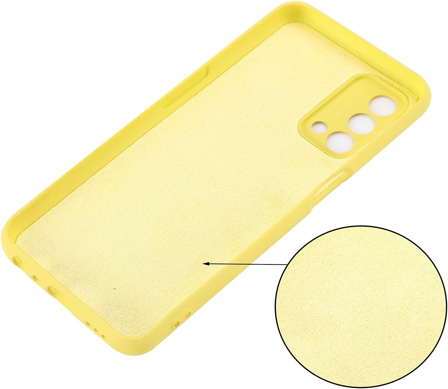 Joie & Joho Compatible with Oneplus Nord N200 5G Case, Ultra Slim Fit Soft Case Silicone Cover with Full Body Bumper Anti-Scratch Shockproof Case for Oneplus Nord N200 5G, Yellow  Joie & Joho   