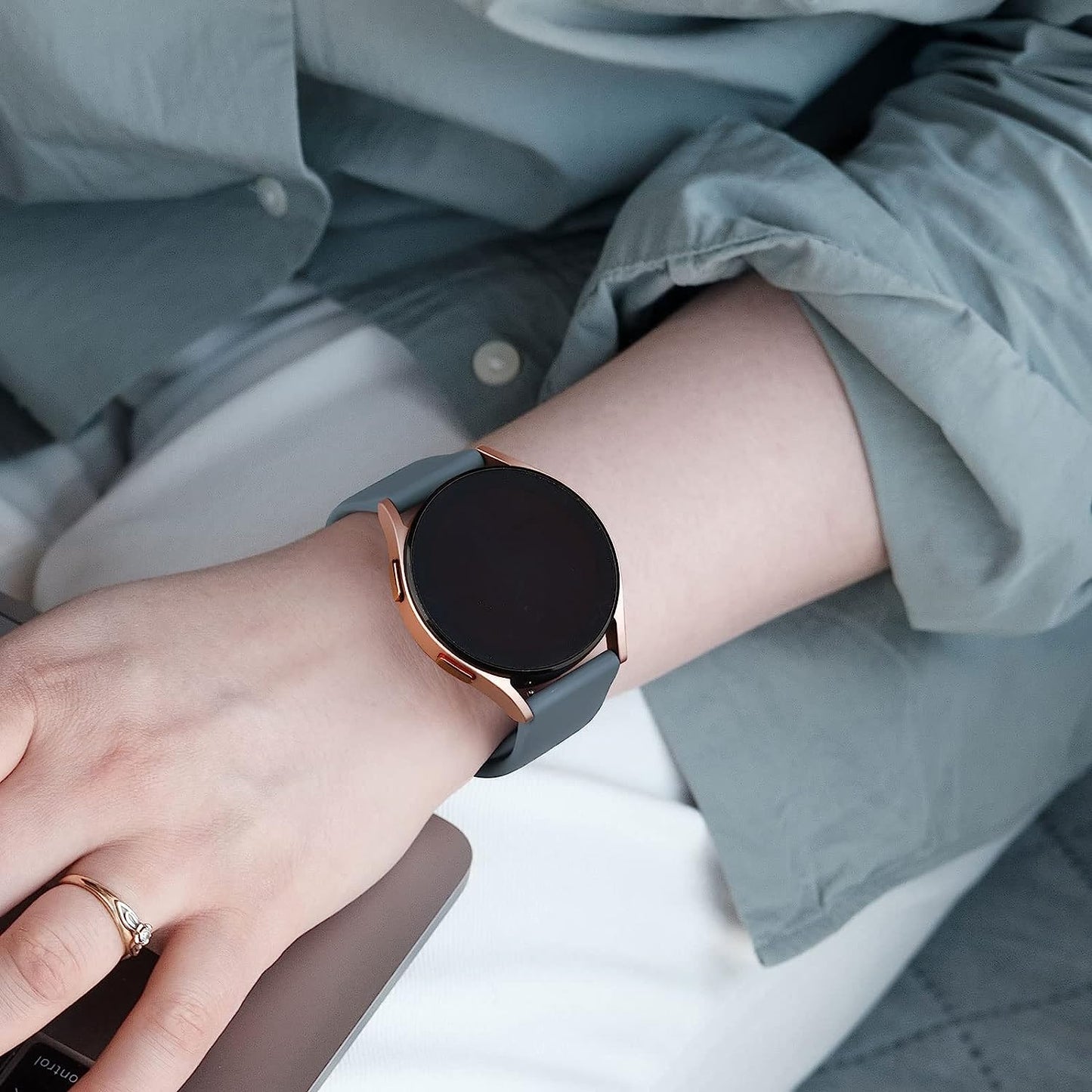 Wanme Bands for Garmin Venu 2 plus / Venu Sq / Venu / Vivoactive 3 Watch Band Women Men, 3 PACK Soft Silicone Replacement Wristband Sport Strap for Garmin Vivomove Sport, Vivoactive 3 Music, Forerunner 645 / 245 Music Smart Watch  Wanme   