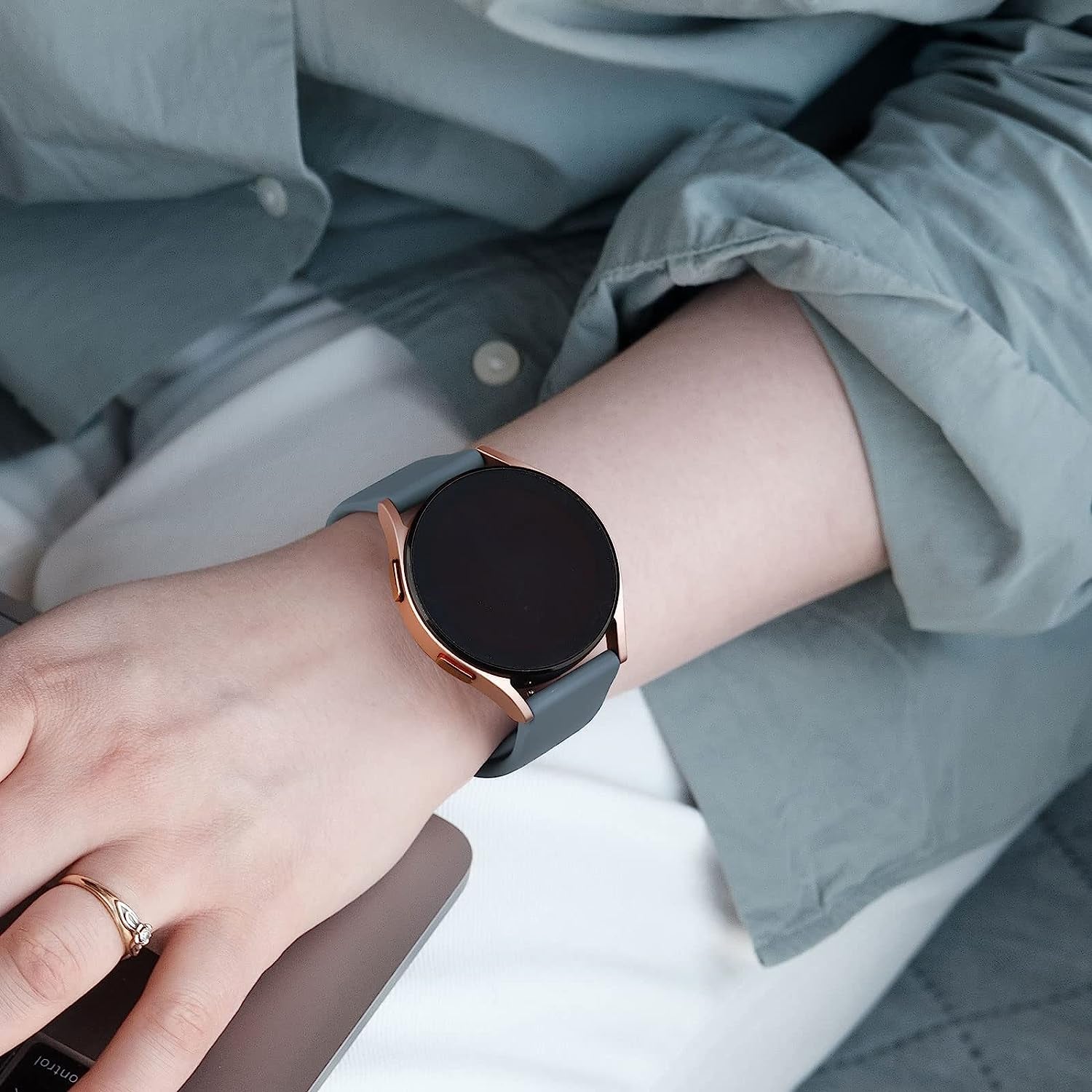 Wanme Bands for Garmin Venu 2 plus / Venu Sq / Venu / Vivoactive 3 Watch Band Women Men, 3 PACK Soft Silicone Replacement Wristband Sport Strap for Garmin Vivomove Sport, Vivoactive 3 Music, Forerunner 645 / 245 Music Smart Watch  Wanme   