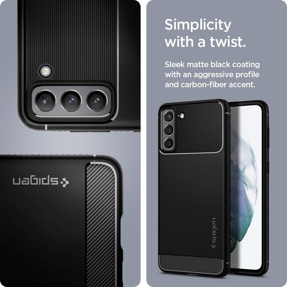 Spigen Rugged Armor [Military Grade] Designed for Galaxy S21 Case (2021) - Matte Black  Spigen   