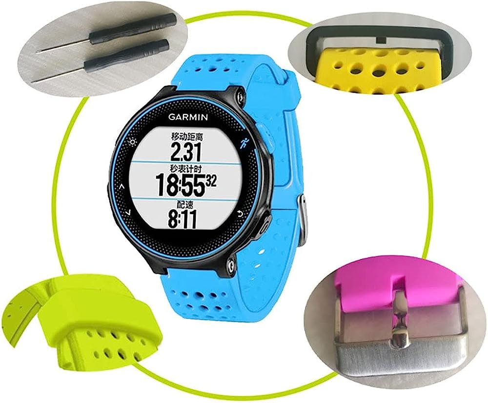 XIRIXX Fashion Silicone Wrist Band for Garmin Forerunner 220 230 235 620 630 Smart Watch Strap Watchband for Forerunner Fitness Tracker  XIRIXX   