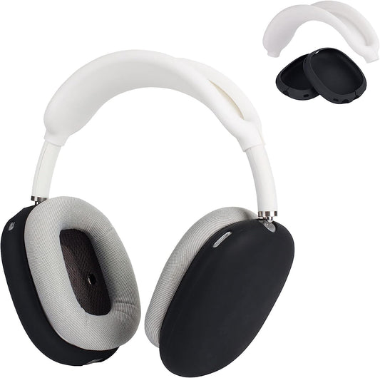 Kwmobile Silicone Headband and Ear Pads Cover Set Compatible with Apple Airpods Max - Covers - White/Black  KW-Commerce   