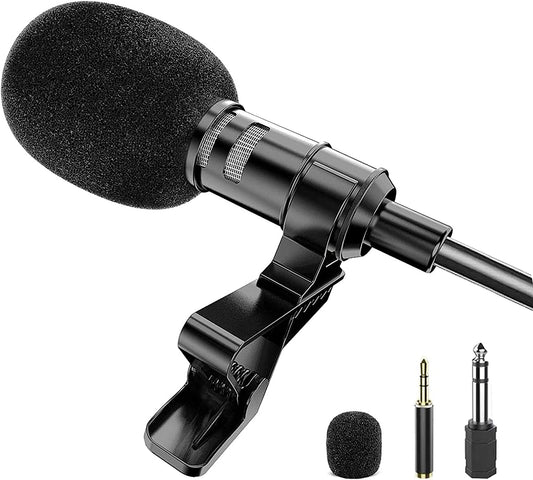 Z ZAFFIRO Lavalier Lapel Microphone Kit Clip on Omnidirectional Condenser Lav Mic for Iphone, Ipad, DSLR, Camcorder, Zoom/Tascam Recorder, PC, Macbook, Samsung Android, Smartphones  Z ZAFFIRO   