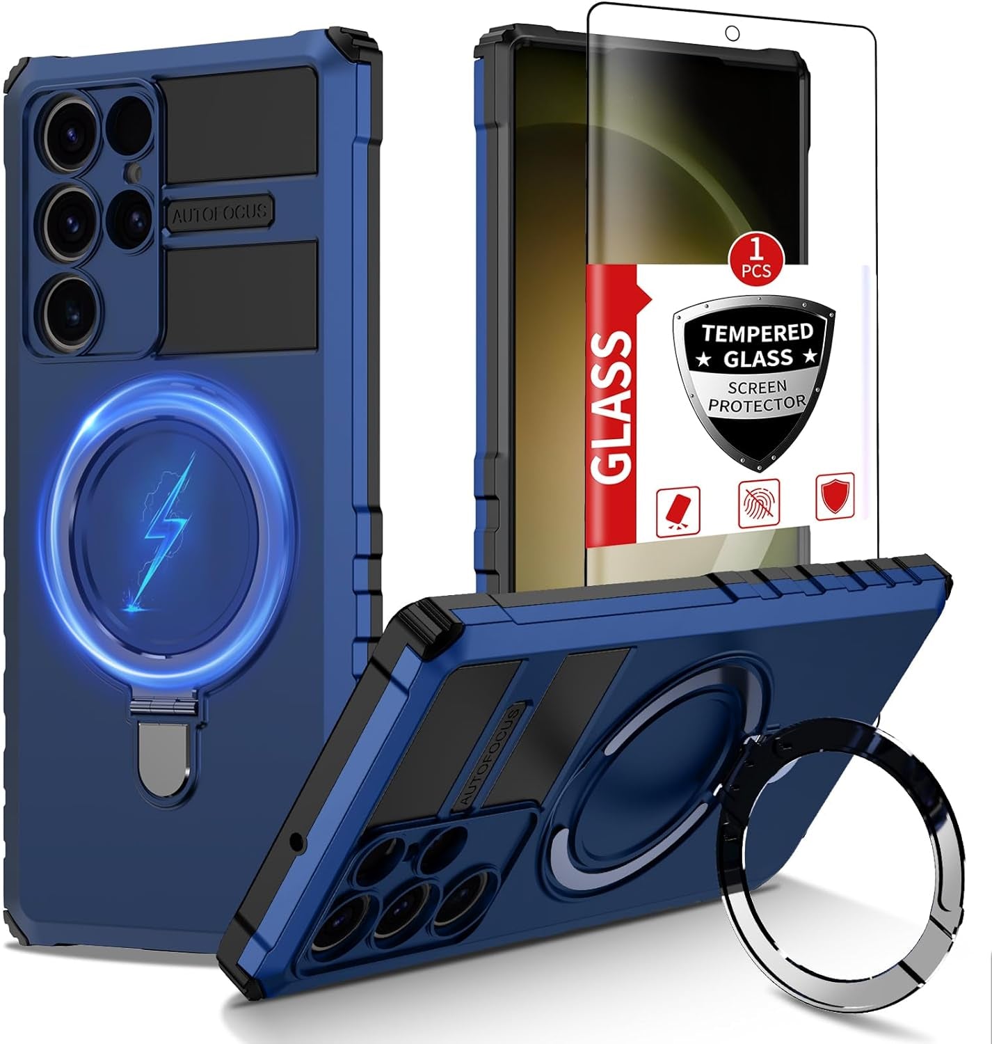 IYTRRYH Magnetic for Samsung Galaxy S21 Ultra Case[Compatible with Magsafe] with Tempered Glass Screen Protector,Military Grade Drop Protection Shockproof Galaxy S21 Ultra Phone Case Man 6.8'' Black  IYTRRYH Blue Samsung Galaxy S23 Ultra 