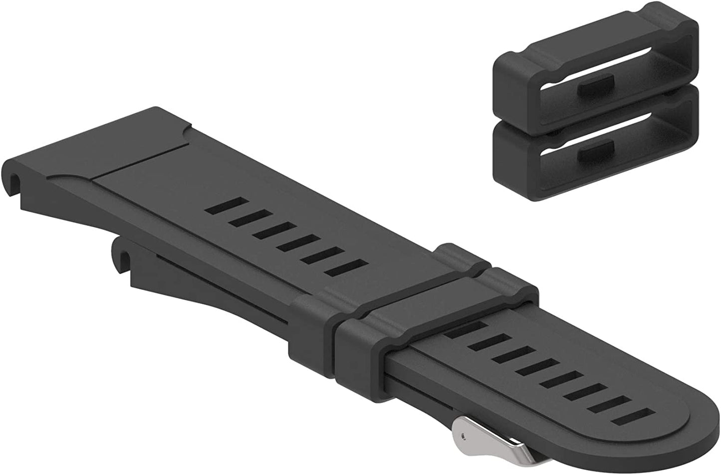 E ECSEM 6PCS Silicone Replacement Watch Band Loop Holder Keeper for 14Mm, 16Mm, 18Mm, 20Mm, 21Mm, 22Mm, 24Mm, 26Mm, 28Mm, 30Mm Fastener Rings Secure Rings Connector Band Loop Keeper  E ECSEM   