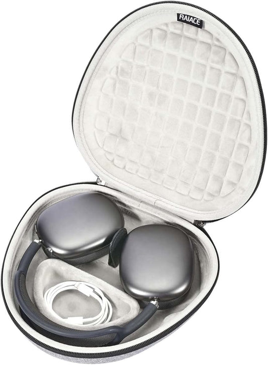 Hard Travel Carrying Case for Apple Airpods Max Headphone and It'S Accessories, Protective Storage Bag - Grey (Grey Lining)  RAIACE   