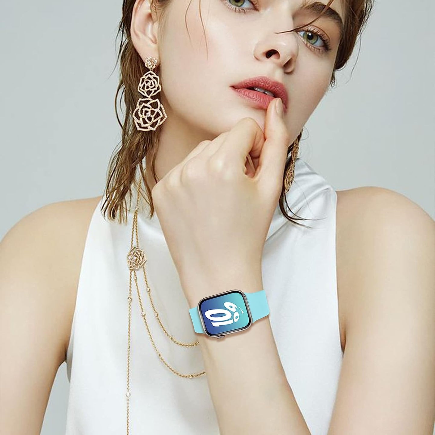 8 Pack Bands Compatible with Apple Watch Band 38Mm 40Mm 41Mm 42Mm 44Mm 45Mm 49Mm for Women Men, Breathable Soft Silicone Waterproof Sport Strap Compatible with Iwatch Series Ultra 8 7 6 5 4 3 2 1 SE  Brigtlaiff   