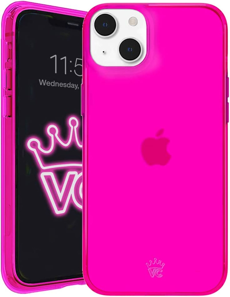 Velvet Caviar X Bratz Designed for Iphone 14 Pro Max Case for Women [8Ft Drop Tested] Cute Protective Bratz Dolls Accessories Phone Cases - Clear Glitter  Velvet Caviar Neon Hot Pink Iphone 14 Plus 