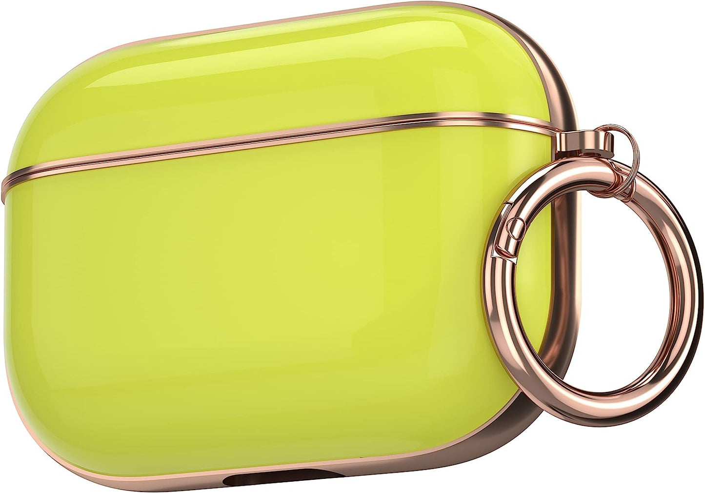 Maxjoy Compatible Airpods Pro Case Cover, Leopard Print Air Pod Pro Case Cute Protective Hard Ipod Pro Cover for Women Men with Keychain Designed for Airpods Pro Charging Case 2019  Maxjoy Neon Yellow  