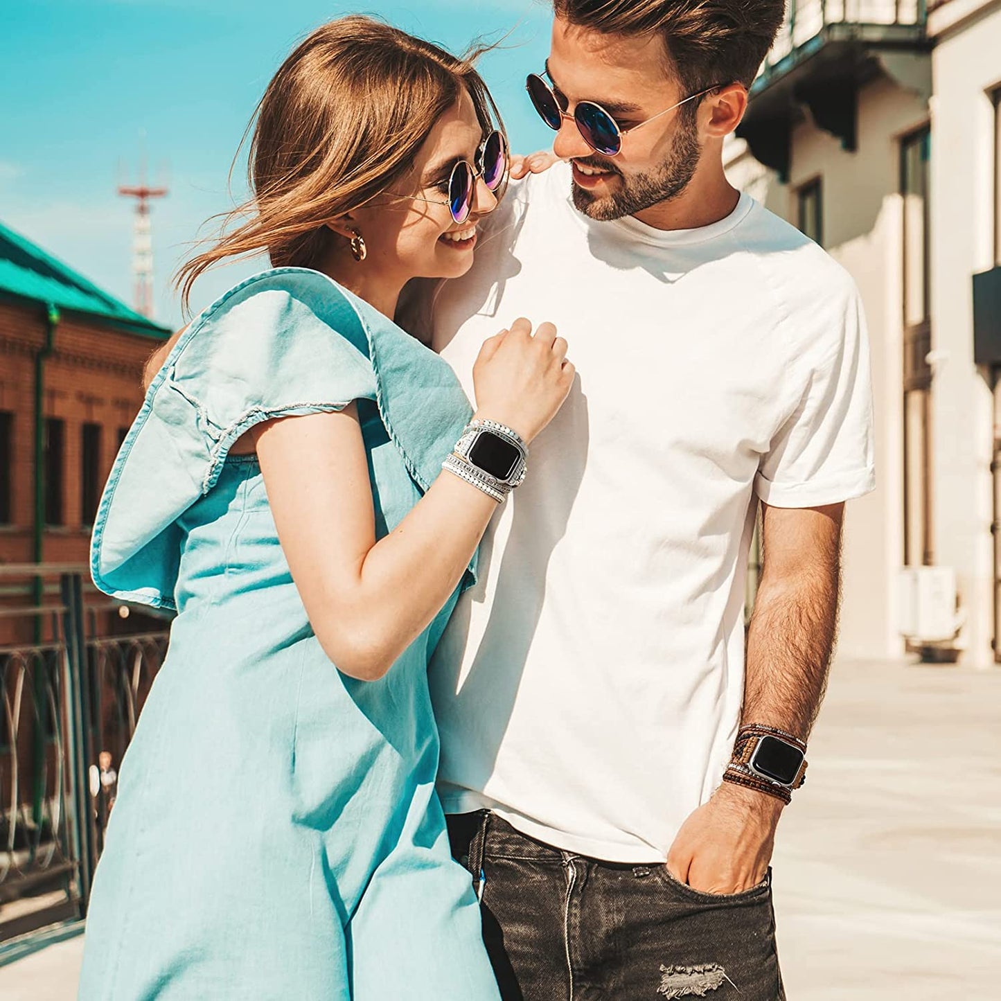 Wingoden Beaded Boho Watch Band Compatible Apple Watch Band 41Mm/38Mm/40Mm 49Mm/45Mm/44Mm/42Mm 5 Wrap Watch Bracelet Apple Watch Strap for Women Men Natural Stone Iwatch Band Series 8/7/6/5/4/3/2/1/Se/Ultra  Wingoden   