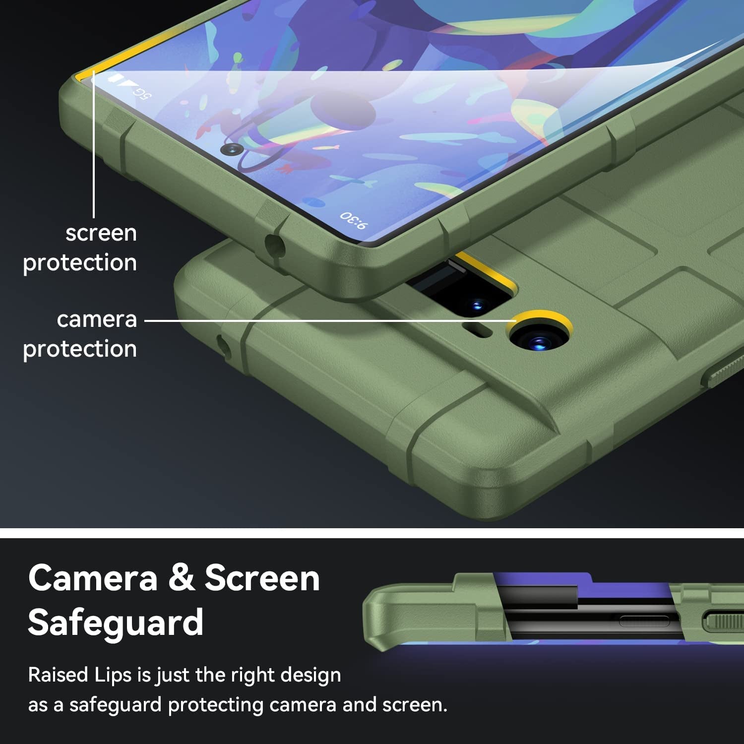 Rugged Shield for Pixel 6 Pro Case, Sturdy Shockproof Google Pixel 6 Pro Case, Military Grade Protection, Anti-Scratch, Heavy Duty Protective Phone Case, Slim Fit Bumper Cover - Green  MOFAN   