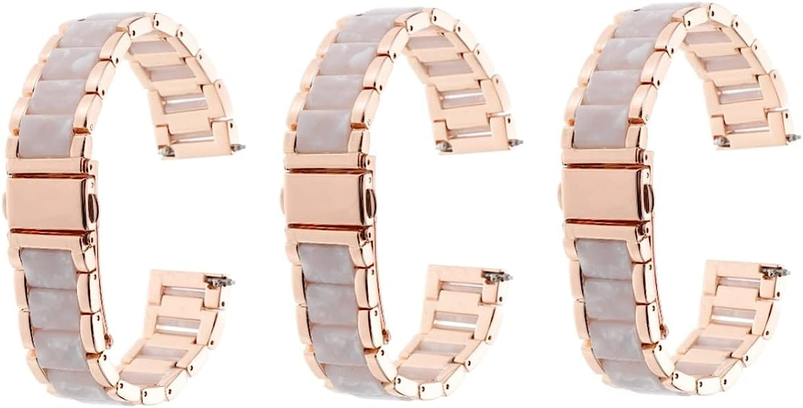 UKCOCO 2Pcs Skid Stainless Men Business Anti- Gift Anti-Skid Belt Accessory Watchband Anti-Slip for Replaceable Metal Band Watch Strap Slip  UKCOCO Rose Goldx3pcs 17.5CMx3pcs 