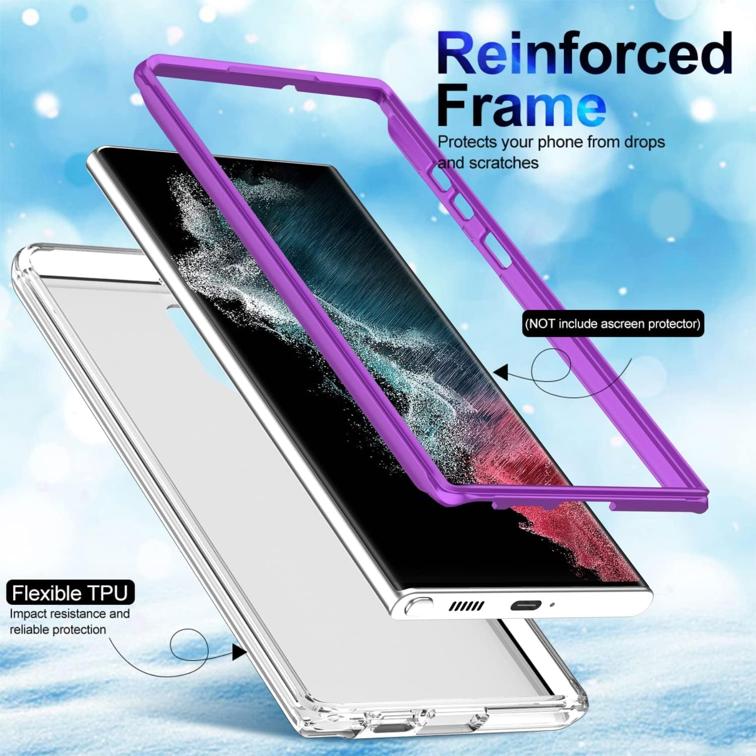 SEXYMOM for Samsung Galaxy S22 Ultra Case,Military Grade Durable Shockproof Cover with Fashion Designs for Women Girls,Slim Fit Protective Phone Case for Galaxy S22 Ultra 6.8" Fanstic Rainbow  SEXYMOM   