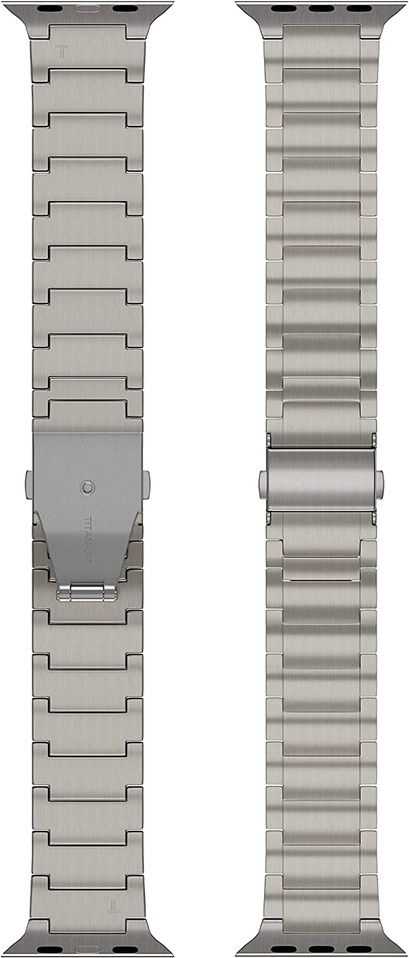 LDFAS Compatible for Apple Watch Ultra Band 49Mm Titanium Metal Solid Link Bracelet Bands Replacement for Iwatch Strap Compatible for Apple Watch Series 8/7 45Mm 44Mm Band, Silver Gray  LDFAS   