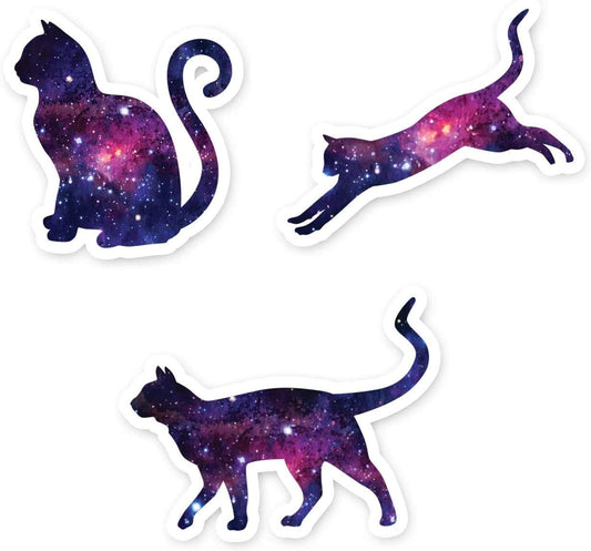 Cat Magnets Galaxy Collection - Cat Laptop Magnets - Magnets Car Refrigerator Metal Sign Magnetic Vinyl 5"  Rasso Graphic Studio   