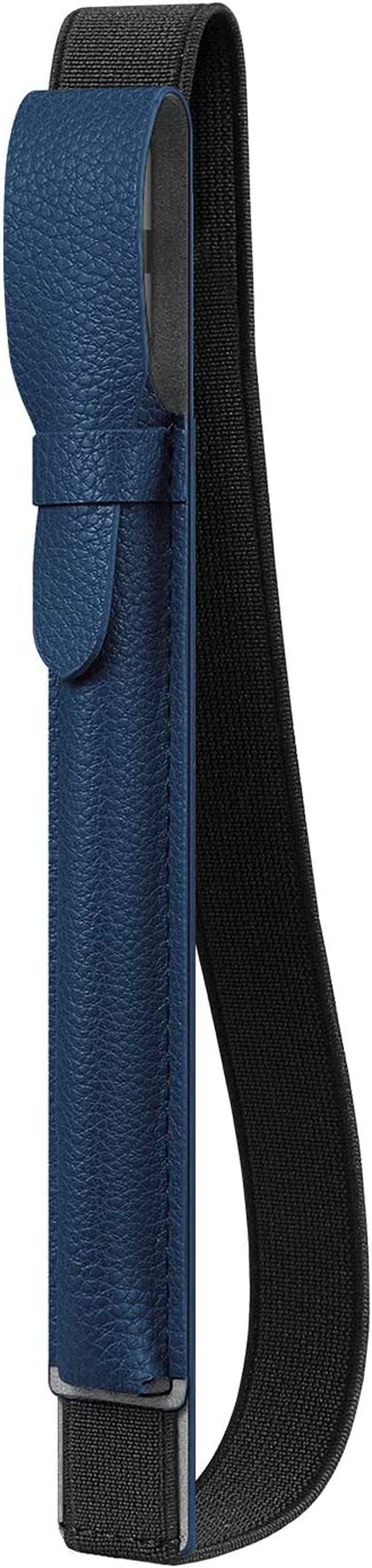 Fintie Pencil Holder with USB Adapter Pocket for Apple Pencil (1St and 2Nd Generation), Premium Elastic Vegan Leather Sleeve Pouch Compatible with Ipad Case, Black  Fintie Navy Blue  