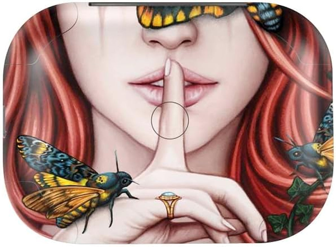 Skinit Decal Skin Compatible with Echo Buds - Officially Licensed Sarah Richter Gothic Woman and Death Moth Butterflies by Sarah Richter Design  Skinit   