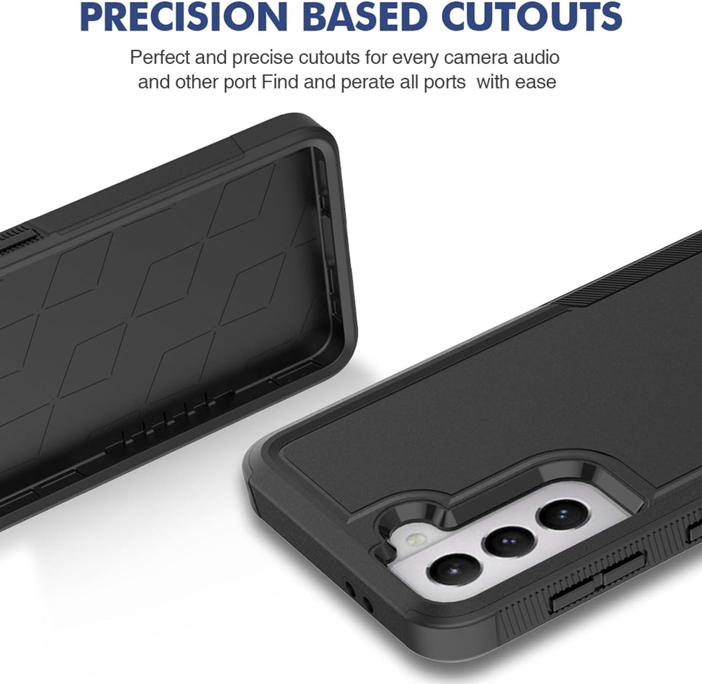 For Samsung Galaxy S21 Case: Dual Layer Protective Heavy Duty Cell Phone Cover Shockproof Rugged with Screen Protector - Military Protection Bumper Tough - Samsung Galaxy S21 5G 2021, 6.2 Inch, Black  Jinxian Co., Ltd.   