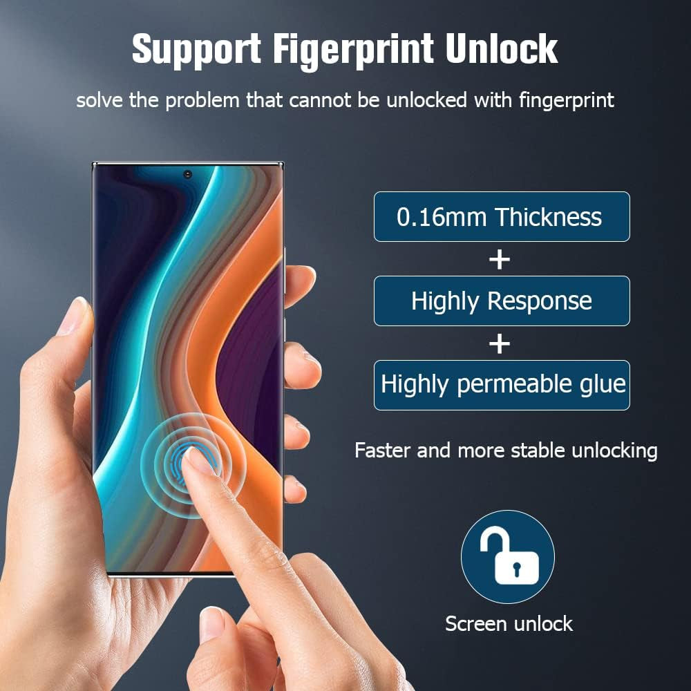 【1+1 Pack】Galaxy Note 20 Ultra Privacy Screen Protector and Camera Lens Protection,Anti-Spy Tempered Glass,3D Curved Full Coverage, Fingerprint Unlock for Samsung Galaxy Note 20 Ultra  OuYteu   