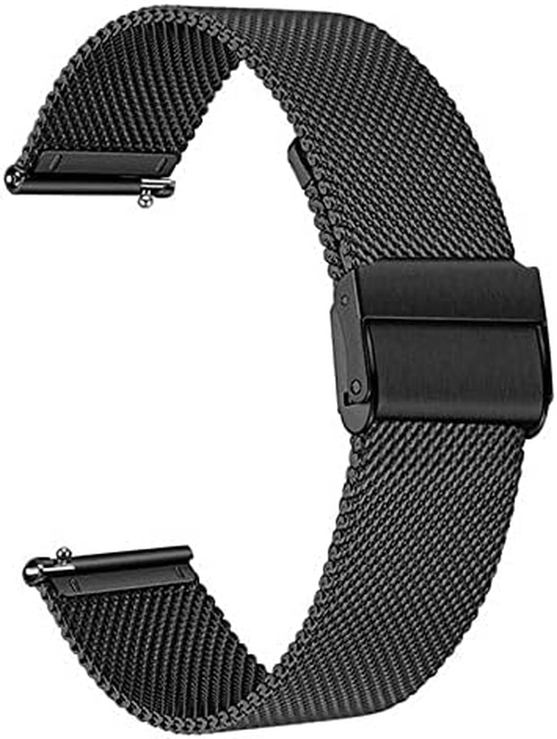 IRFKR Stainless Steel Metal Watchband for Garmin Venu Watch Wrist Band Strap for Garmin Vivoactive 3 Music  IRFKR Black For Venu 