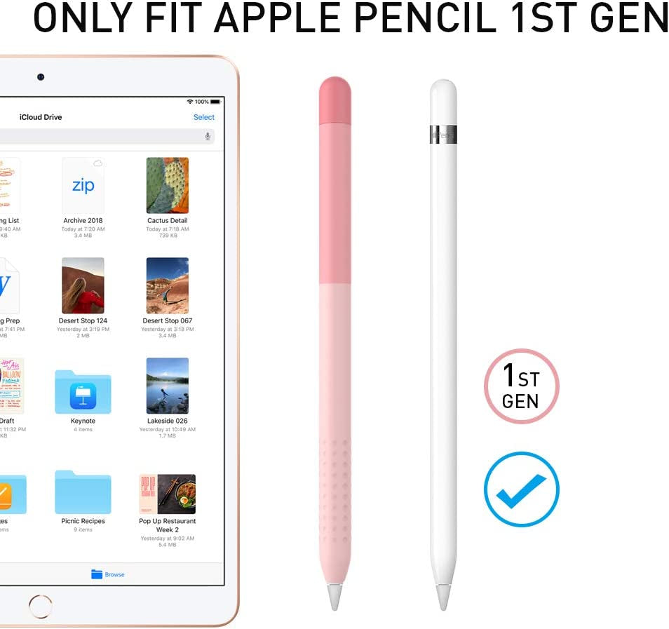 Delidigi Case for Apple Pencil 1St Generation, Silicone Protective Cover/Sleeve (Gradient Pink)  Delidigi   