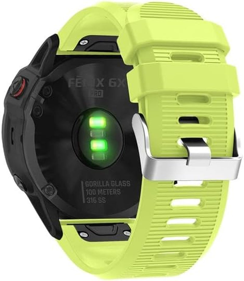 KOSSMA 26Mm Width Outdoor Sport Silicone Replacement Watch Strap for Garmin Fenix 5X plus 6X Pro 3 HR Band Wristband Watchband Bracelet  KOSSMA F 26mm For Tactix Delta 