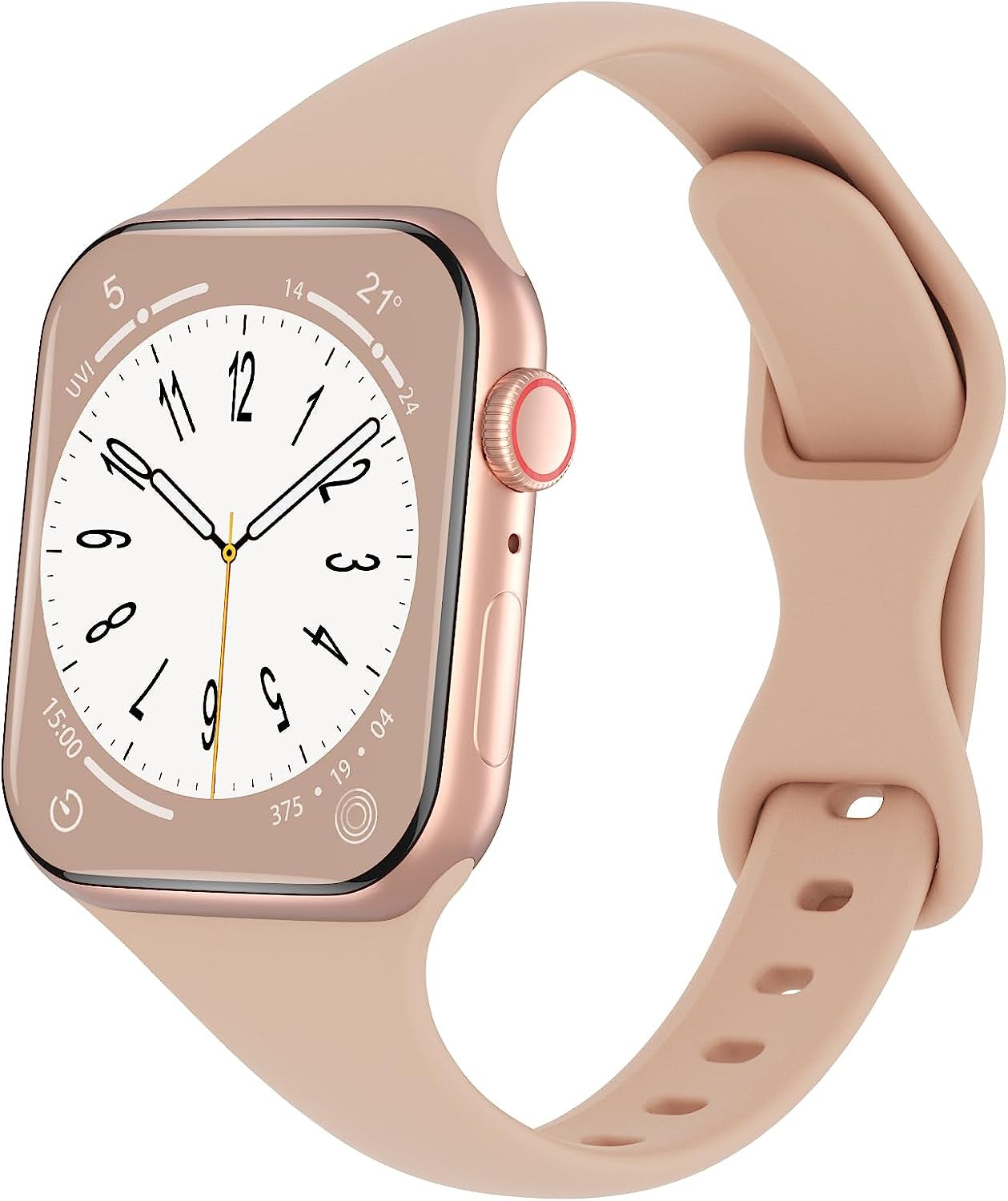 DYKEISS Sport Slim Silicone Band Compatible for Apple Watch Band 38Mm 42Mm 40Mm 44Mm 41Mm 45Mm 49Mm, Thin Soft Narrow Replacement Strap Wristband for Iwatch Ultra Series 8/7/SE/6/5/4/3/2/1 Women Men  DYKEISS   