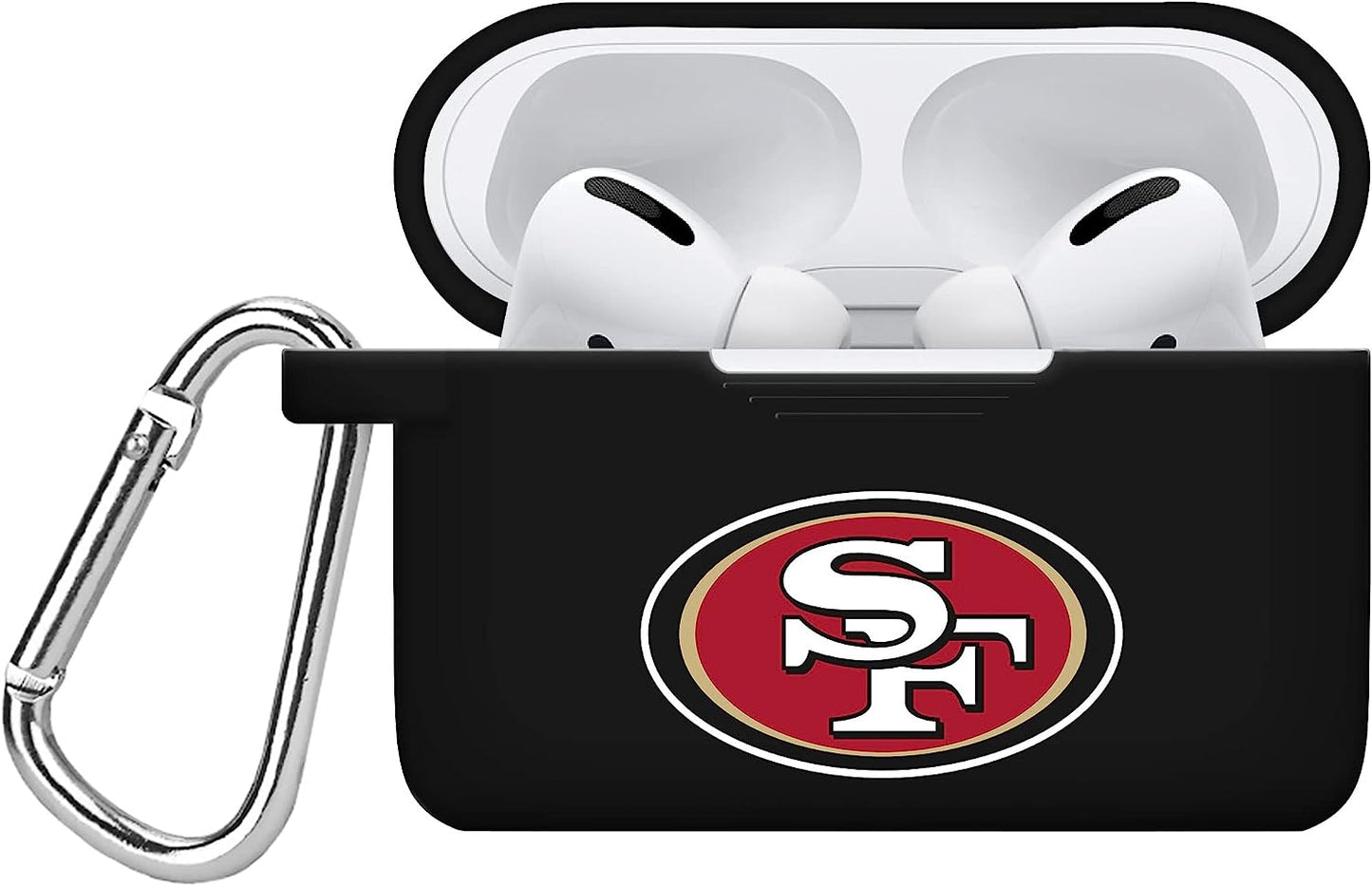 GAME TIME Tampa Bay Buccaneers Silicone Case Cover Compatible with Apple Airpods Pro Battery Case (Black)  Game Time SF 49ers - Black  