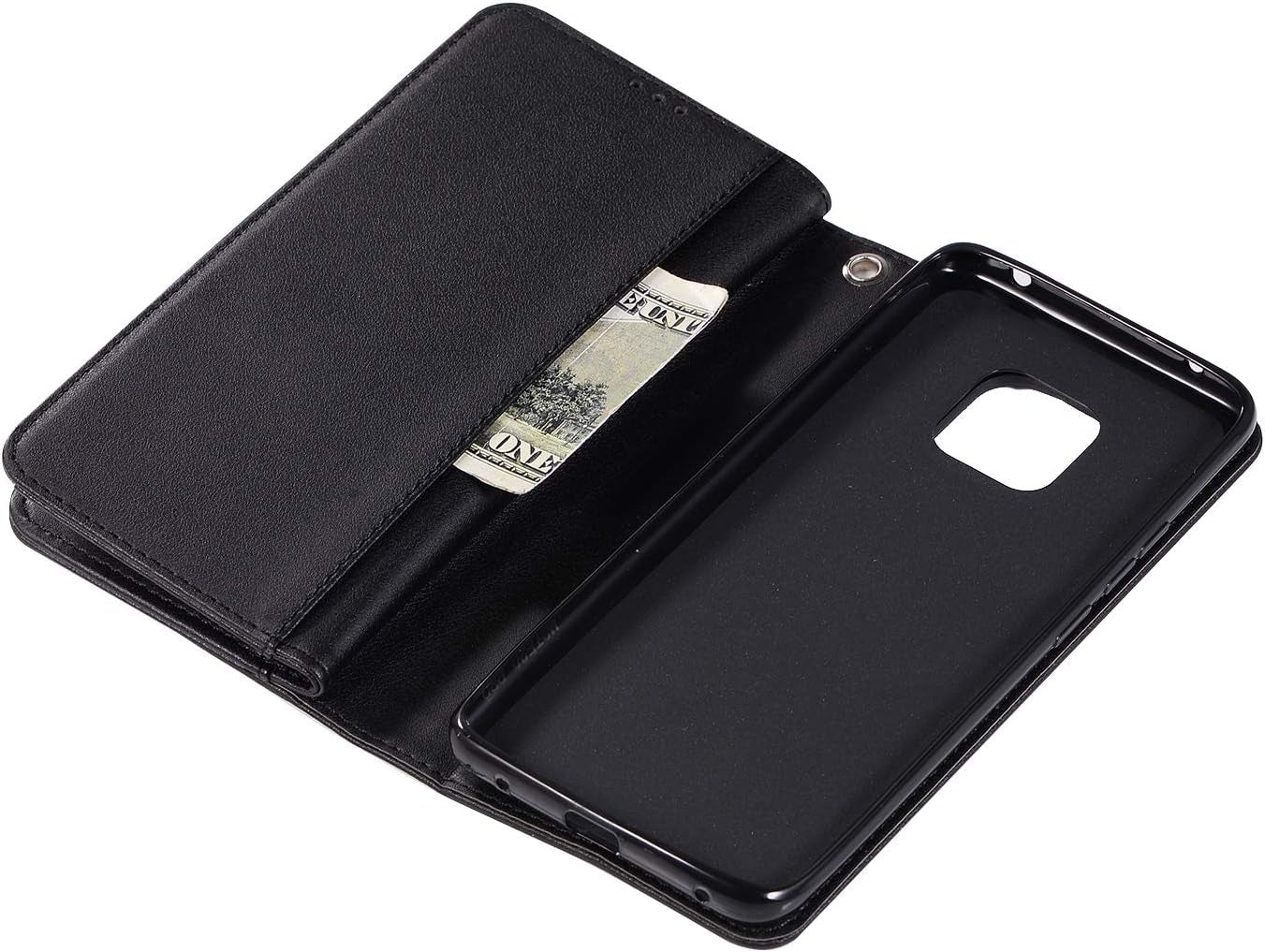 EYZUTAK Wallet Case for Samsung Galaxy Note 20 5G,Magnetic Handbag Zipper Pocket PU Leather Flip with 9 Card Slots and Wrist Strap Folio TPU Inner Stand Case for Note 20 5G - Black  EYZUTAK   